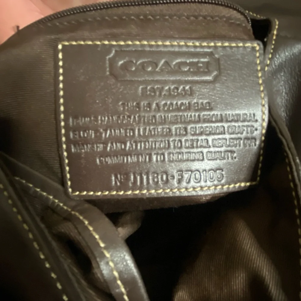 Y2K COACH • Lenox Brief Brown Leather Messenger Journalist Crossbody • 70105